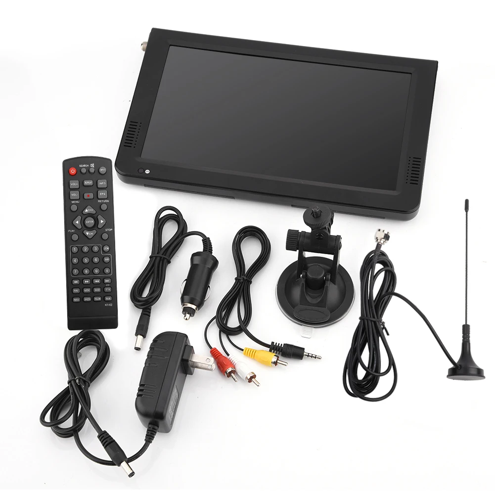 LEADSTAR 10 inch Digital Television ATSC Portable TV 1080P HD HD-compatible Video Player for Home Car US Plug 110‑220V