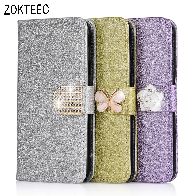 

luxury Case For Xiaomi Redmi Note 7 Redmi 7 Pro Book Flip Women Girl Shiny Skin Leather Stand Case Wallet Cover With Card Slot