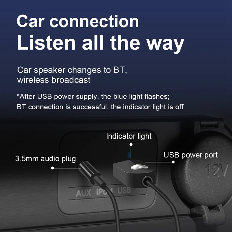 USB Bluetooth o адаптер 3 5 мм AUX автомобильный Handsfree беспроводной приемник ключ стерео 0
