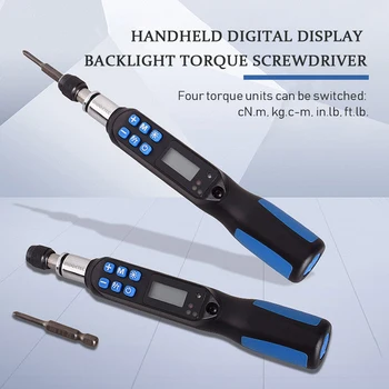 

Portable Professional Digital 1-10NM Cordless Torque ScrewDriver Handheld Backlight Torque Screw driver Set
