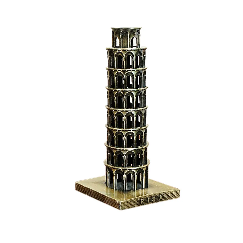 

2019 New Tour Souvenir Italy The Leaning Tower of Pisa Souvenir Metal Model Bronze Colors