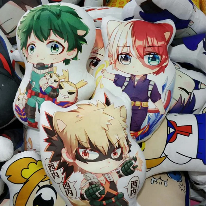 Аниме My Hero Academy Подушка круглая подарочная Двусторонняя Подушка Милая мультяшная фигурка Плакучая ива полиэстер хлопок аксессуары