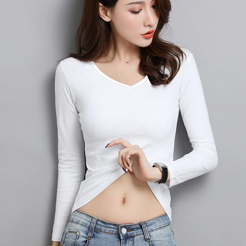 V White Long sleeve
