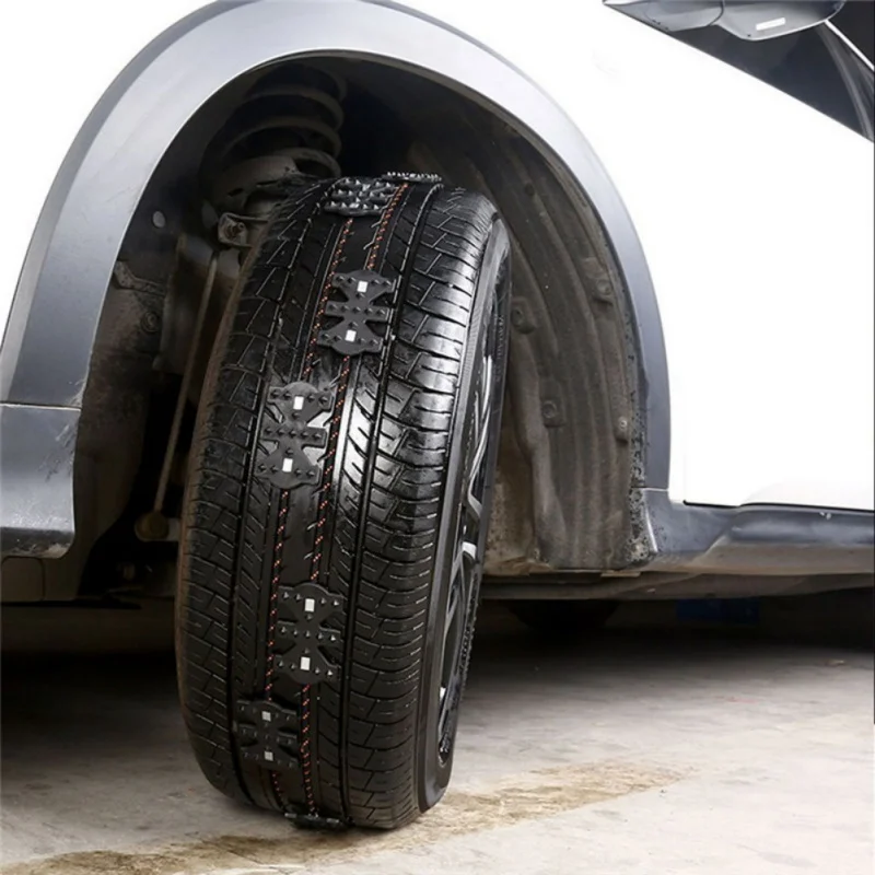 4 шт. противоскользящие снежные цепи регулируемое колесо шины утолщение анти-скользящая цепь аварийная безопасность снежные цепи для автомобиля грузовика