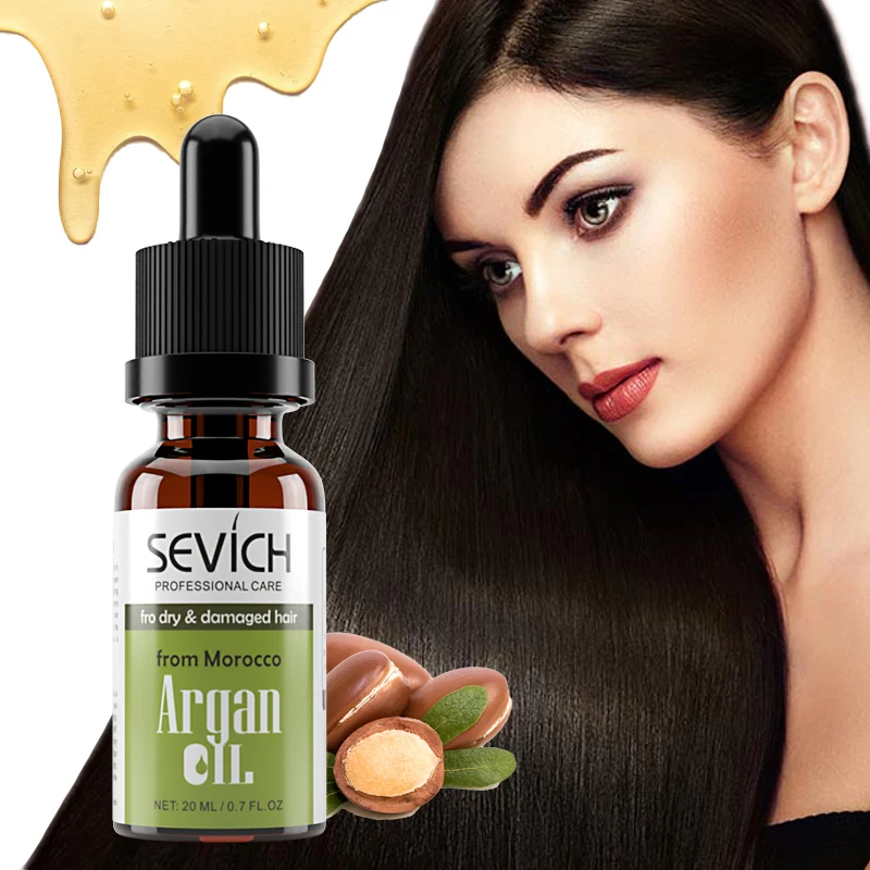 Sevich 30 мл натуральное органическое марокканское аргановое эфирное масло для волос питающее кожу головы восстановление сухих повреждений Уход за волосами