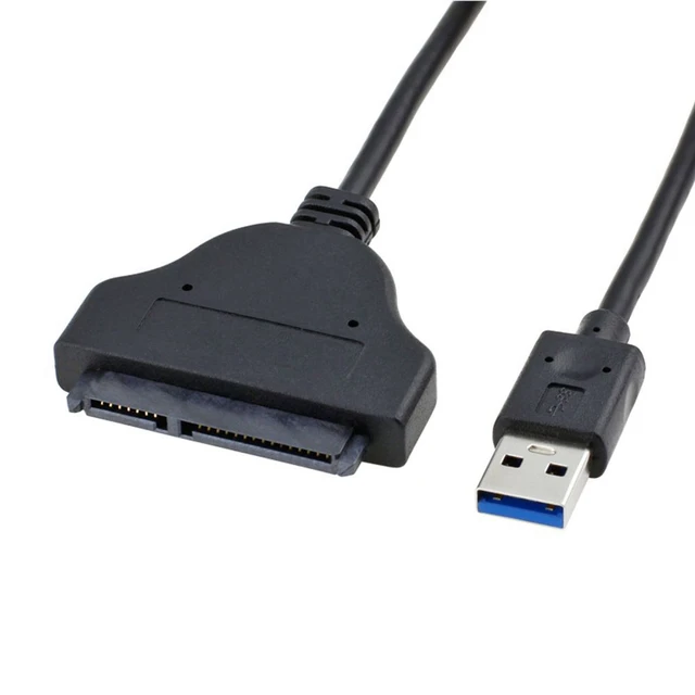 Vhbw SATA III vers USB 3.0 Câble de raccordement pour disque dur 2'5 HDD,  SSD Plug & Play bleu / noir