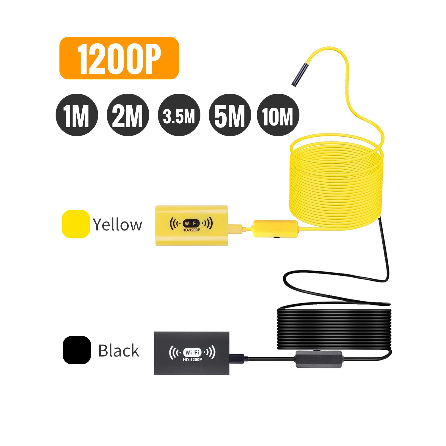 Водонепроницаемая камера эндоскоп 8 мм 1200P 2 м 3 5 HD Wi Fi IP68 USB бороскоп с поддержкой