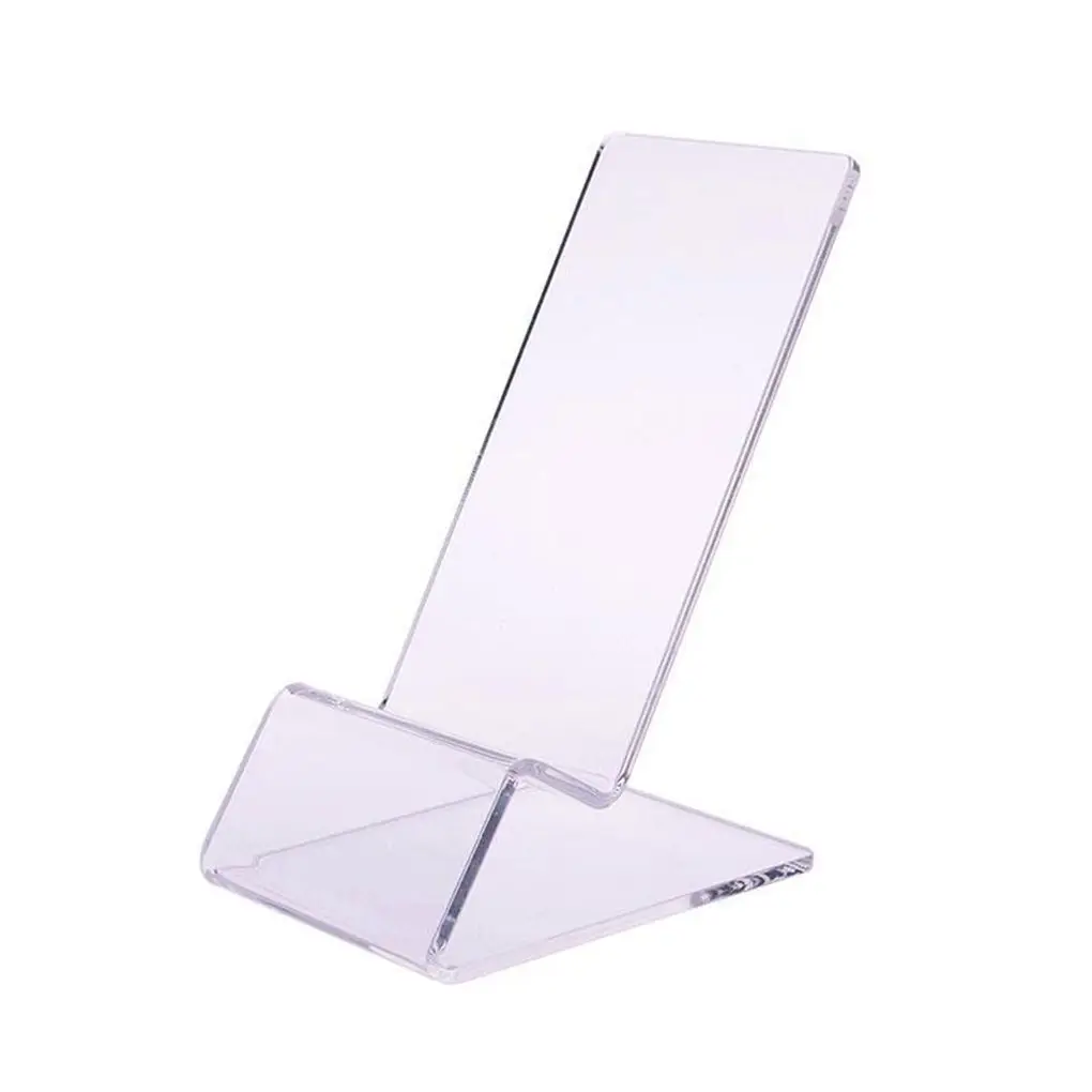 Portable Phone Mount Holder Clear Acrylic Mini Display Stand Rack Office Desk Accessories Business Card Holders | Мобильные телефоны