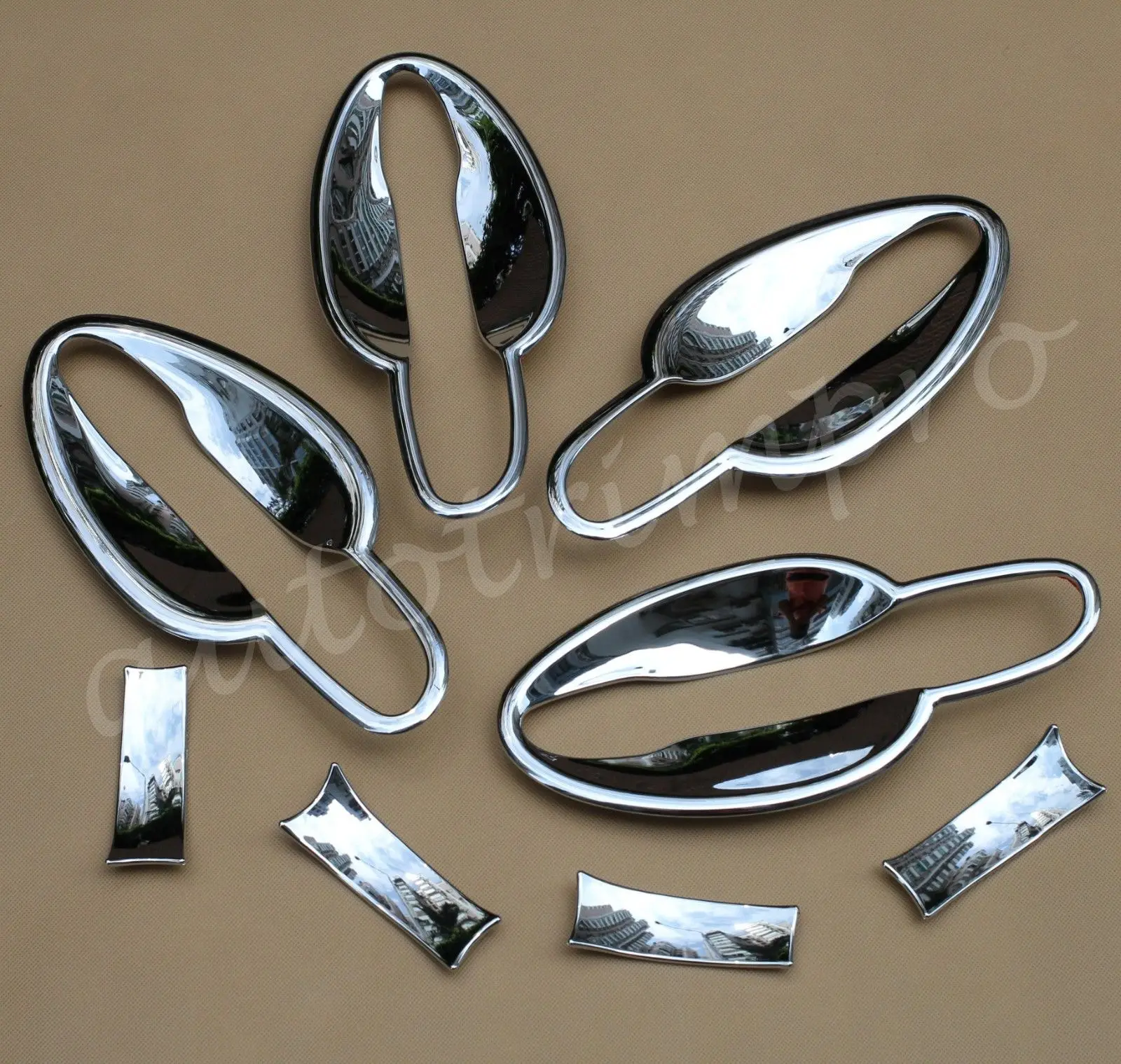 ABS Chrome Door Handle ถ้วยชามป้องกันตกแต่งอะไหล่สำหรับ MAZDA 3 6 2014