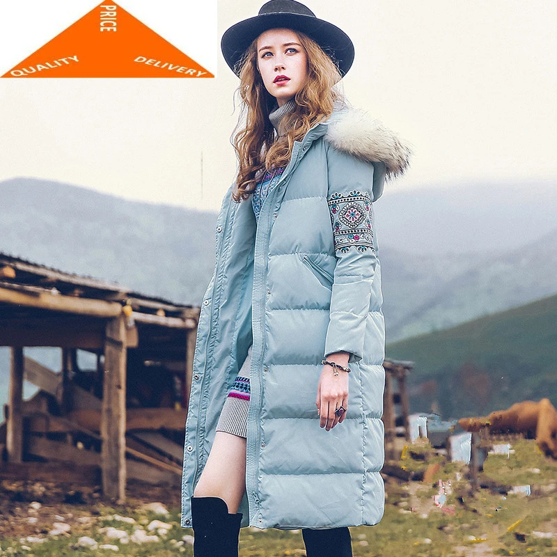 Женское зимнее пальто Cothes 2020 элегантная Корейская теплая куртка на утином пуху с