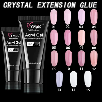 

15 Color 30ml/60ml Nail Gel Extension Finger Painless Art Gel Polish French Acrylic Poly Gel For Nail UV Gel Varnishes Nails