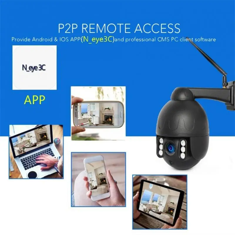 Беспроводная ip-камера с разрешением 1080 P, Wi-Fi, уличная скоростная купольная камера безопасности, поворотная 5X цифровая камера W2S Netwerk CCTV Surveilance