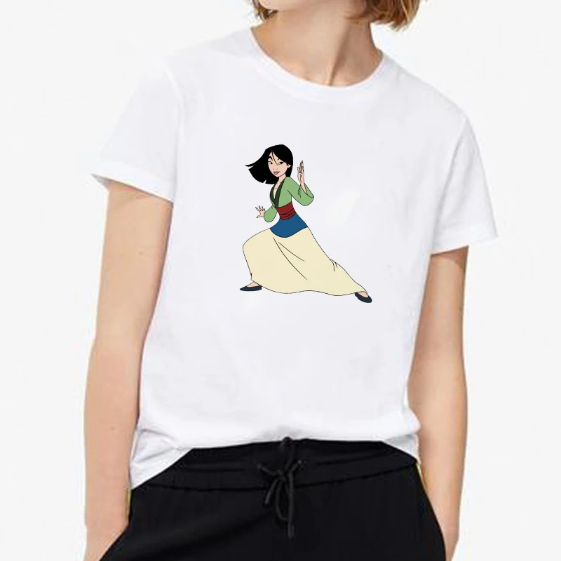 Lus Los Mulan, женская футболка с мультяшным принтом, футболка с коротким рукавом, Harajuku, Винтажная футболка, уличная одежда, лето, Vogue