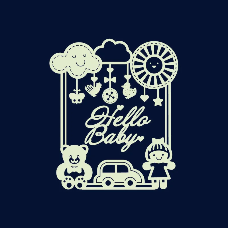 DiyArts ремесло металлические режущие штампы высечки пресс-формы Hello Baby Car Frame скрапбук Бумага Ремесло нож плесень лезвие удар трафареты штампы
