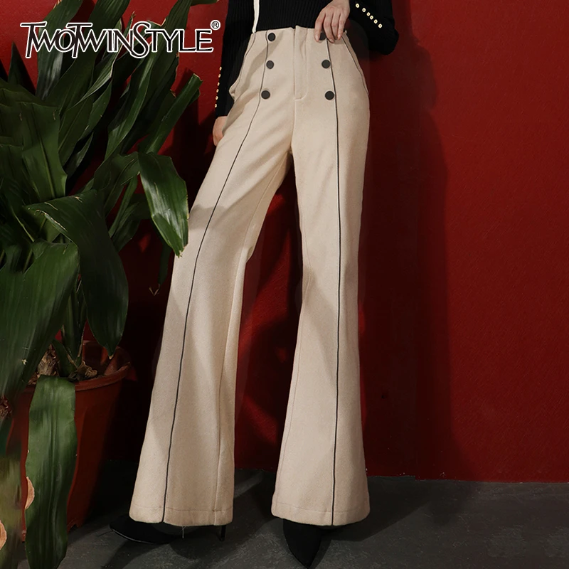 double breasted high waisted jeans