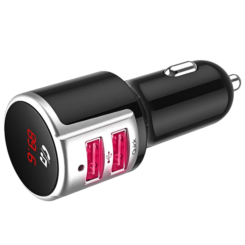 Автомобильный Bluetooth Многофункциональный плеер, беспроводной fm-передатчик, воспроизведение голосовой навигации, с двойным USB, 3.0A умная быстрая зарядка