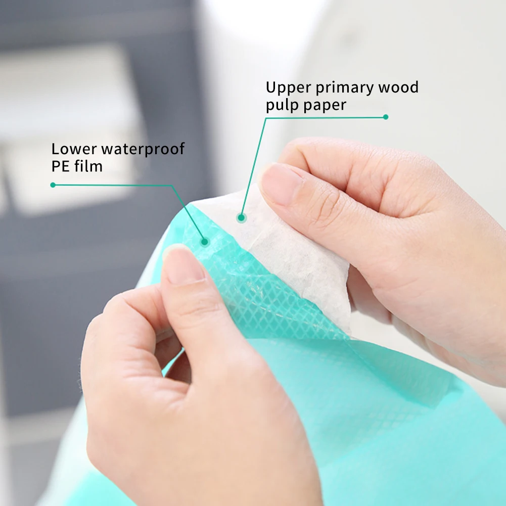 10pcs Portable Disposable Business Safe Soft Hotels Toilet Seat Cover Waterproof Pad Clean Mat Hygienic Travel Bathroom Supplies