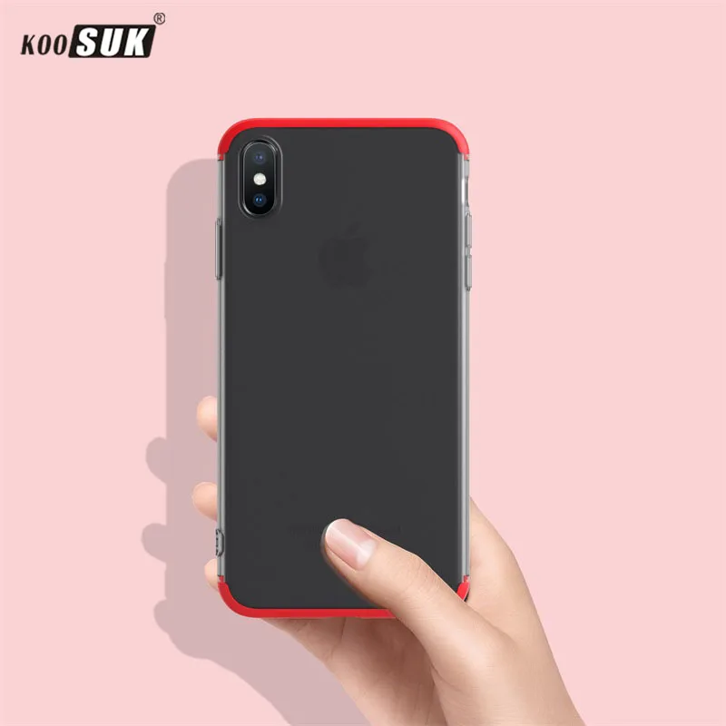 

Luxury Simple Casing for iPhone Xs Max Case Cover Translucent Anti-shock Hard PC Matte Shell For iPhone X XR 6 6s 7 8 Plus Coque