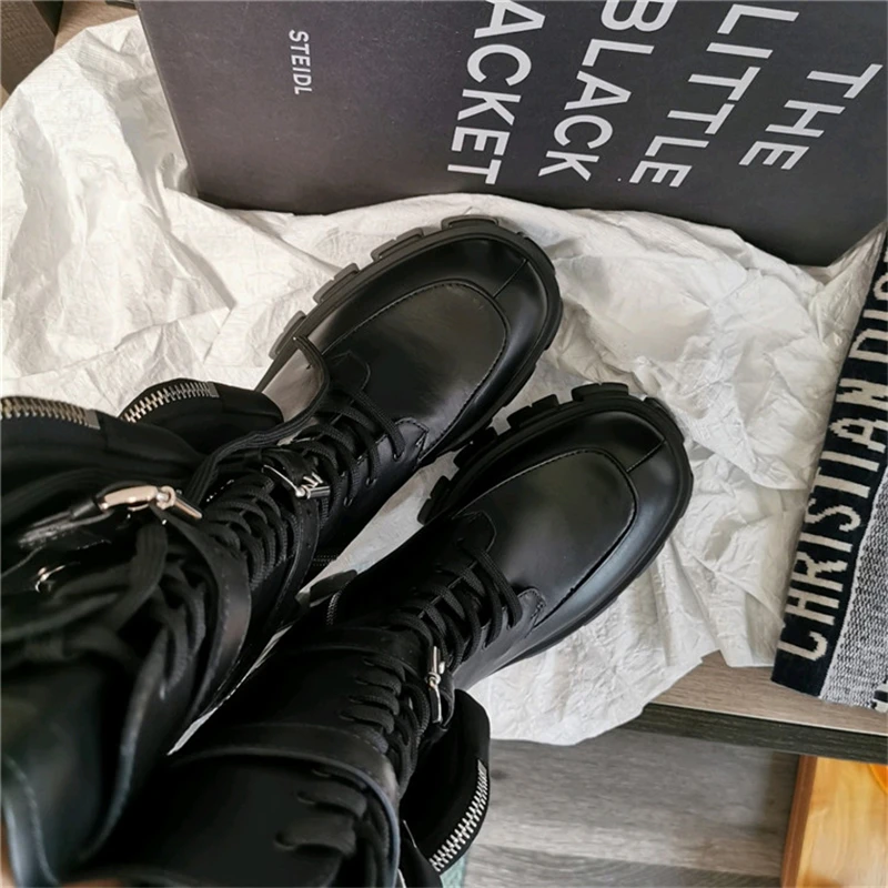 Мини-сумки; сапоги; женская обувь до колена; женская обувь с мешочком; Zapatos De Mujer; Botas Mujer; монолитные военные ботинки; женские ботинки на платформе