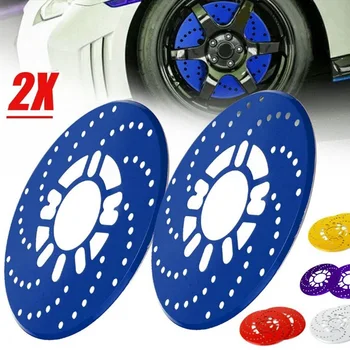 

2pcs Auto Aluminium Disc Brake Rotor Trim Decorative Covers Retrofit 26cm Red Car Disc Brake Rotor Covers Car Accessories