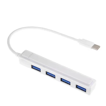 

Mini Type-C 3.04 to USB 3.0 White Adapter Hub Cable for Connecting Mouse and Keyboard Connectors High Quality
