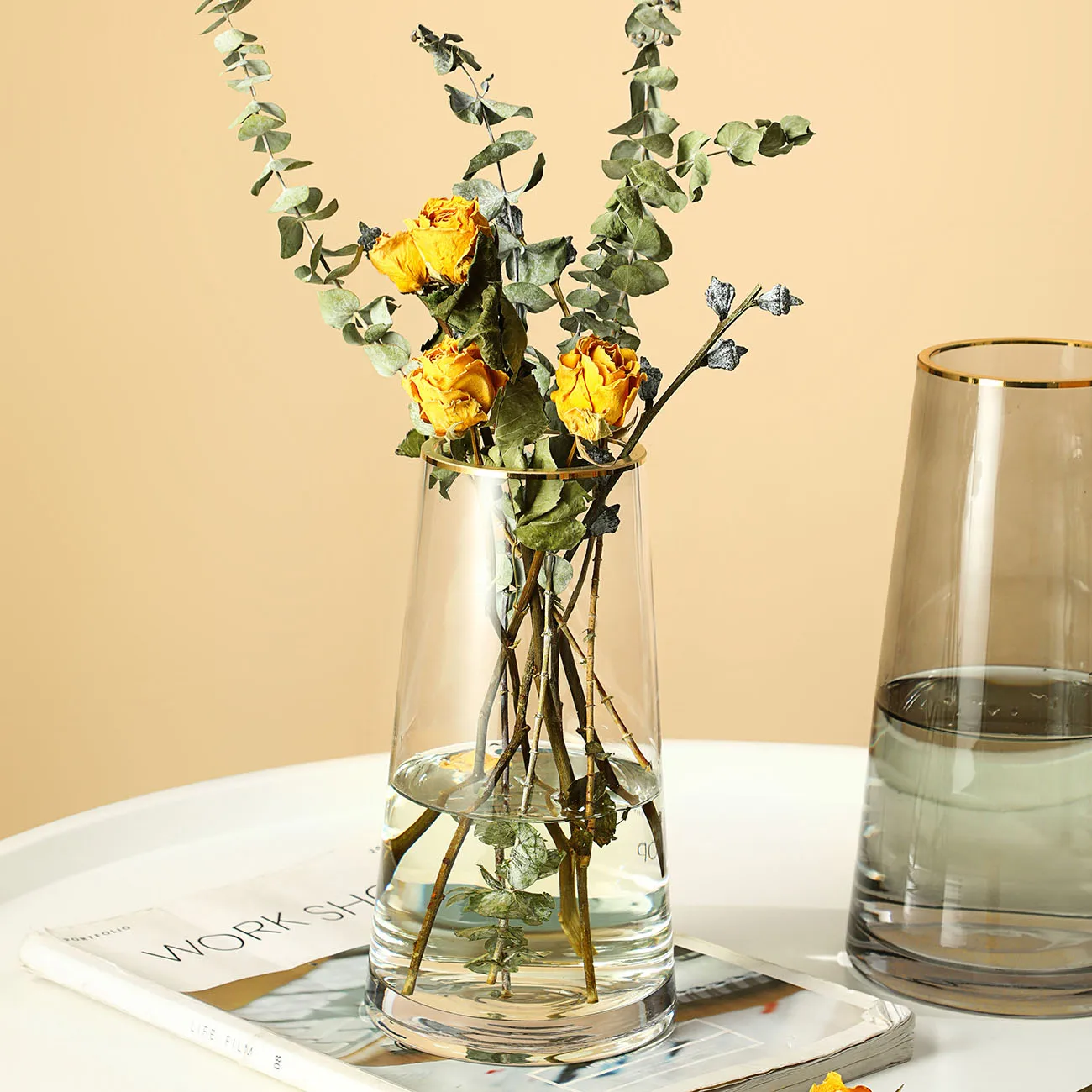 1x Glasvase Hängevase Tischvase Vase Terrarium Blumenvase für Dekor Schädel 