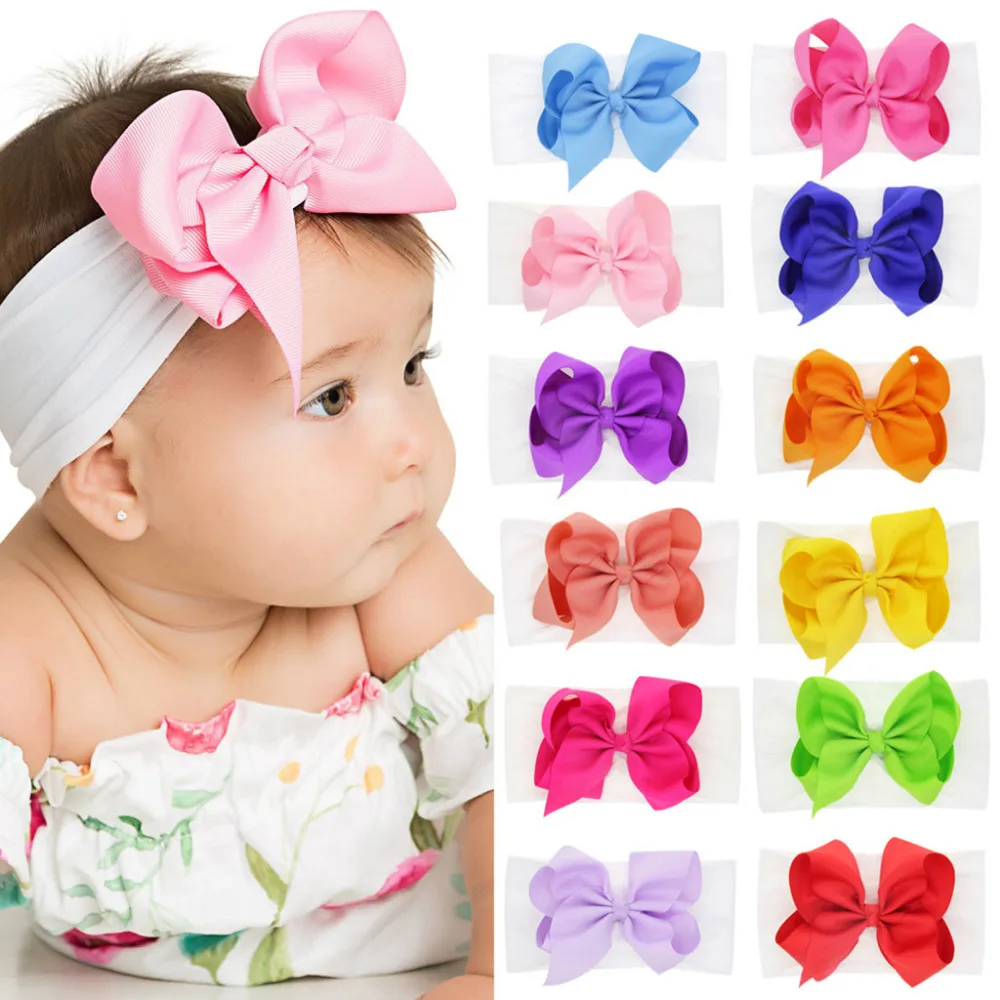 Toddler Infant Kids Baby Girls Bow Knot Turban Headband Headwear Accessories