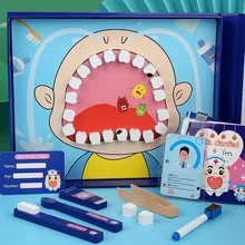 Outil de travail de dentiste en bois, Simulation de médecin, jeu de rôle pour enfants, jouets éducatifs, cadeau, ensemble de médecin pour enfants