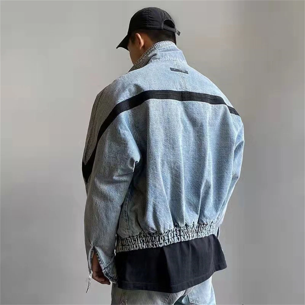 timberland jacket Tide ESSENTILAS cotton liner warm male denim jacket female hip-hop casual street trend double-layer stand-up collar denim jacket men jackets