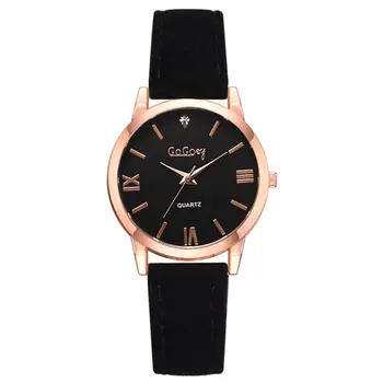 

Luxury Fashion Women Black Watches Roma Number Dial Quartz Ladies Wristwatches 2019 Simple Woman Leather Clock Relogio Feminino