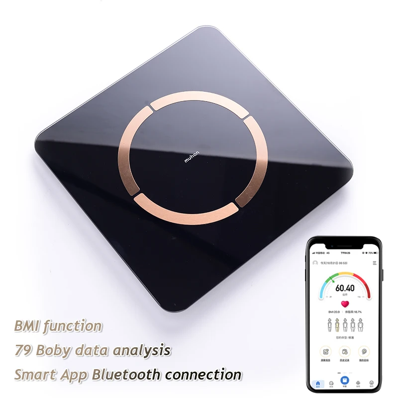 Bathroom Scales Smart Wireless Digital Weight Scale Body Fat Water Balance BIM Composition Analyzer Connect Bluetooth Smartphone