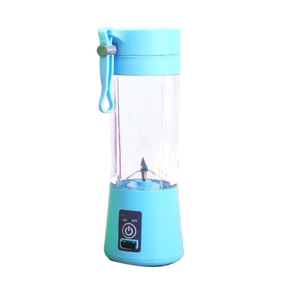 Многофункциональная домашняя соковыжималка электрическая соковыжималка 6 лезвий портативная мини-зарядка чашка сока Английская упаковка - Цвет: blue