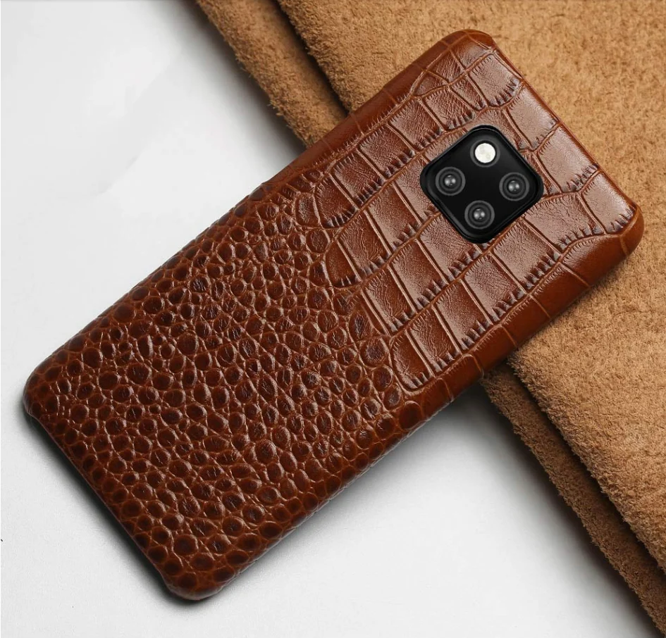 Новый чехол из натуральной кожи крокодила для мобильного телефона huawei mate 9 10 20 P9 p10