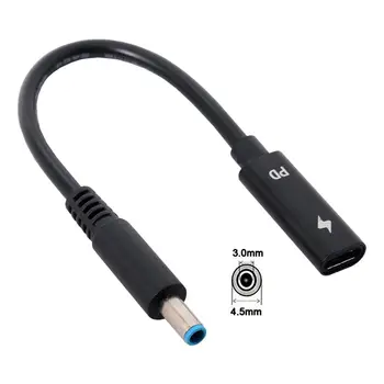 

CYSM DC 4.5*3.0mm Power PD Charge to Type C USB-C Female Input Cable fit for HP Laptop 18-20V