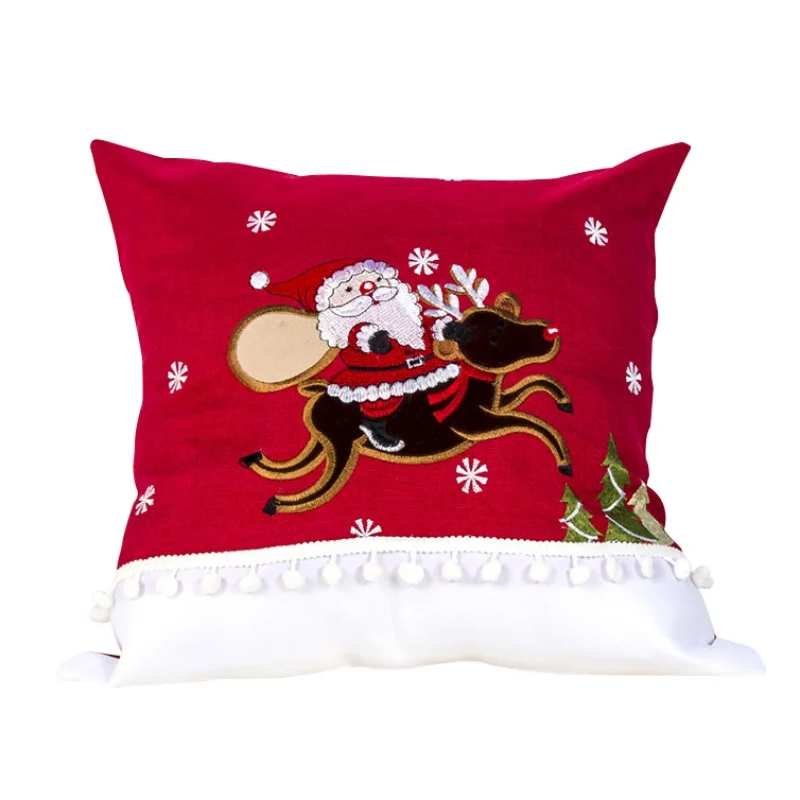 НОВАЯ РОЖДЕСТВЕНСКАЯ Подушка с Санта Клаусом, чехол для автомобиля, домашний диван, декоративная наволочка, плюшевая Рождественская наволочка - Цвет: 20