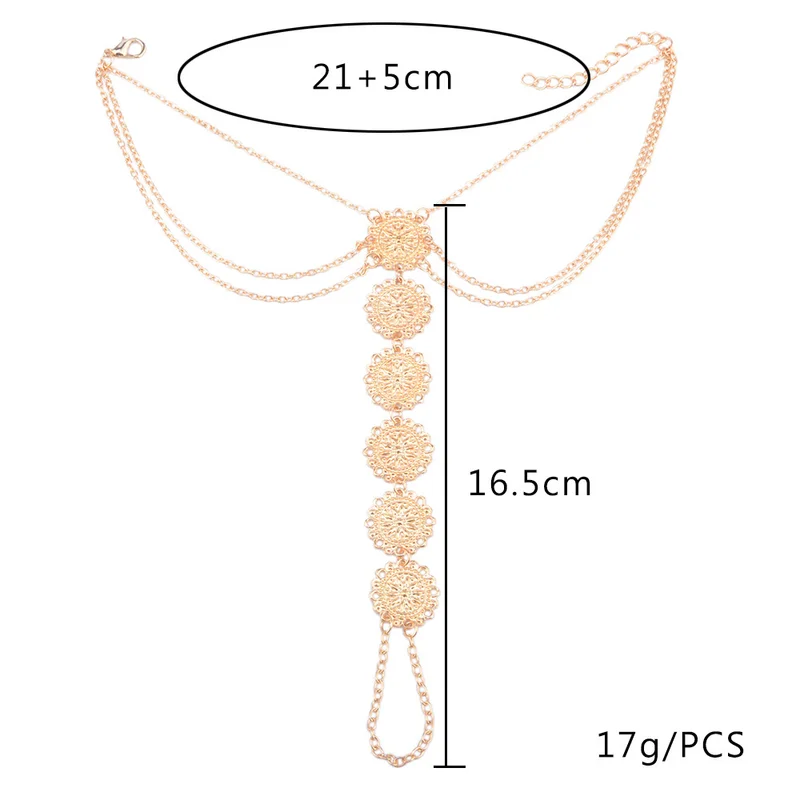 Sindlan в богемном стиле золотого цвета с цветочным узором; ботильоны с кисточками; Браслеты для Для женщин летние пляжные Босиком ножные браслеты для ног Ювелирные изделия Аксессуары