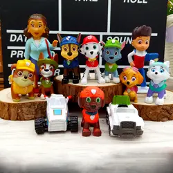 Paw Patrol lote игрушки на день рождения набор pat patrouille Статуэтка psi patrol juguetes вечерние украшения лапа детская игрушка ПВХ фигурка