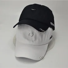 Корейская заклепка, железный штифт, кольцо, повседневная Кепка для мужчин и женщин, уличная хип-хоп одноцветная бейсболка, уличная Кепка От Солнца