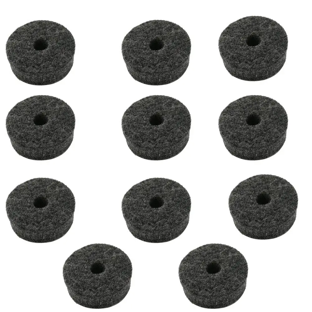 10pcs Drum Kit Cymbal Slices Felt Pads Protection Effect Percussion Accessories Reduce Radium Sheet and Metal Collision | Спорт и
