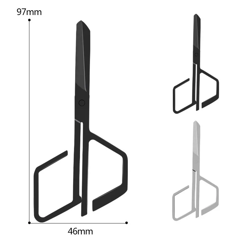 1Pcs 블랙 실버 불규칙한 가위 빈티지 가위 여분의 작은 스테인레스 스틸 자수 가위 메이크업 가위