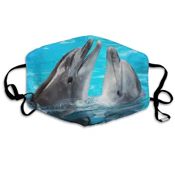 

Mouth Mask Cool Dolphin Print Masks - Breathable Adjustable Windproof Mouth-Muffle, Camping Running for Women and Men