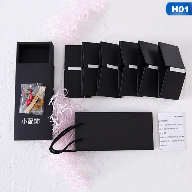H01 Bouncing box Прыгающая коробка креативный сюрприз День Святого Валентина День рождения Подарочная коробка diy ручной работы-прыгающая коробка - Цвет: H01 Bouncing box