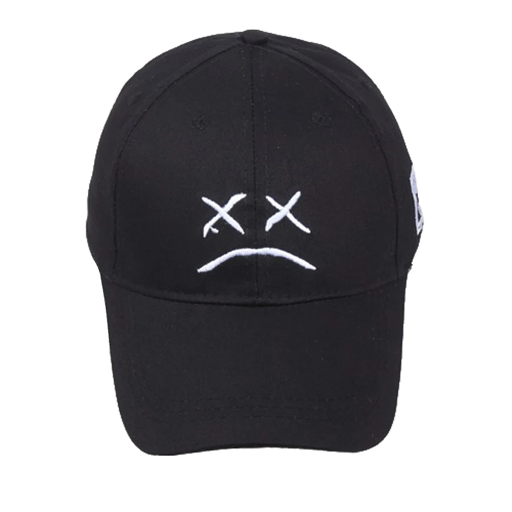 Men Women Baseball Cap Lil Peep Sad Face Embroidery Cotton Snapback Hip Hop Lil. Peep Sports Golf xxxtentacion Dad Hat EP0118 (2)