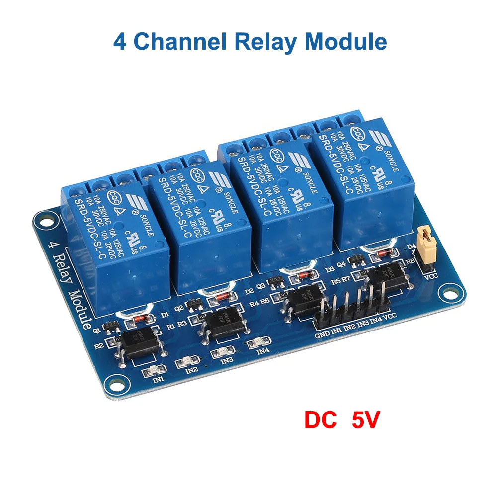 5V релейный модуль доска для Raspberry Pi Pic AVR 4 Канальный Релейный Модуль DC5V реле