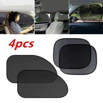 

Universal 4pcs/Set Black Auto Car Side Window Sunshade Sun Shade Cover Visor UV Shield Block Protect Summer Accessories
