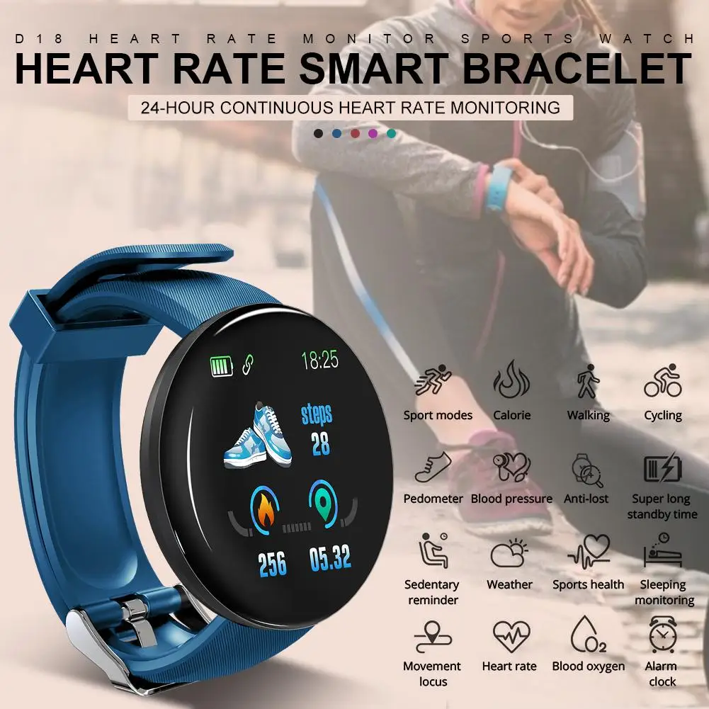 Мужские смарт часы с Bluetooth круглые водонепроницаемые для измерения