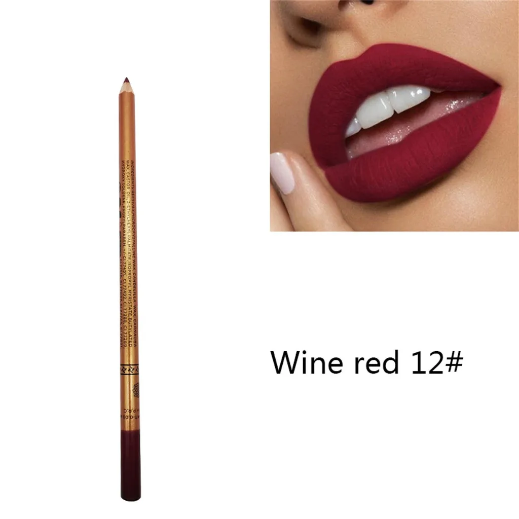 Матовый карандаш для губ легко окрашивается без ручки Карандаш для бровей водостойкий не цветущий Гладкий макияж инструмент Y806 - Цвет: L