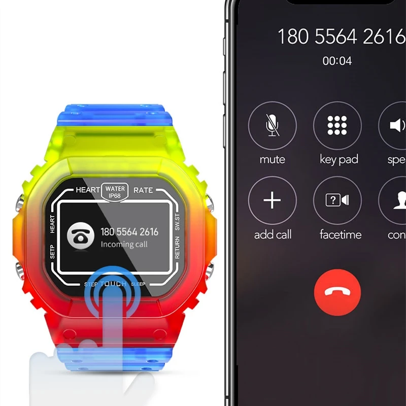 Nennbo 2020 Anti-fingerprint TFT screen men colorful smart watch women IP68 waterproof for Android IOS phone smartwatch new user