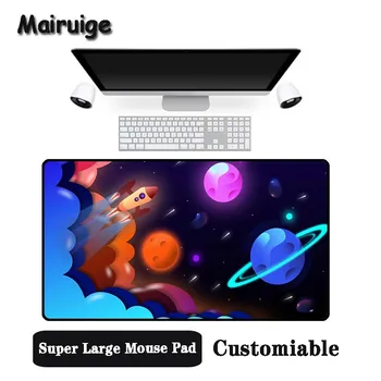 

Mairuige Big Promotion Large Size Multi-size Locked Mouse Pad Planet travel Pattern PC Computer Notebook Desk Mat