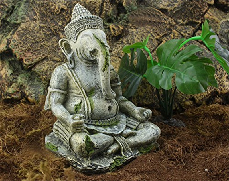 Аквариум Ретро Декор Ganesh статуя Будды Декорации для аквариума пейзаж рыба чаша древний Будда декоративная статуэтка смола